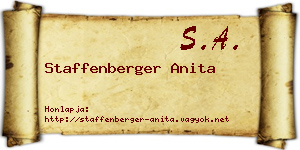 Staffenberger Anita névjegykártya
