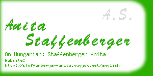 anita staffenberger business card
